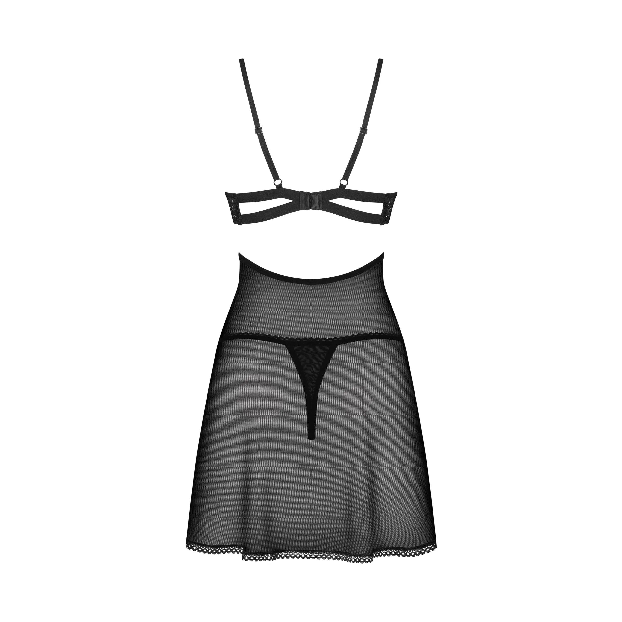Obsessive Nutris Nuisette & Culotte Noir