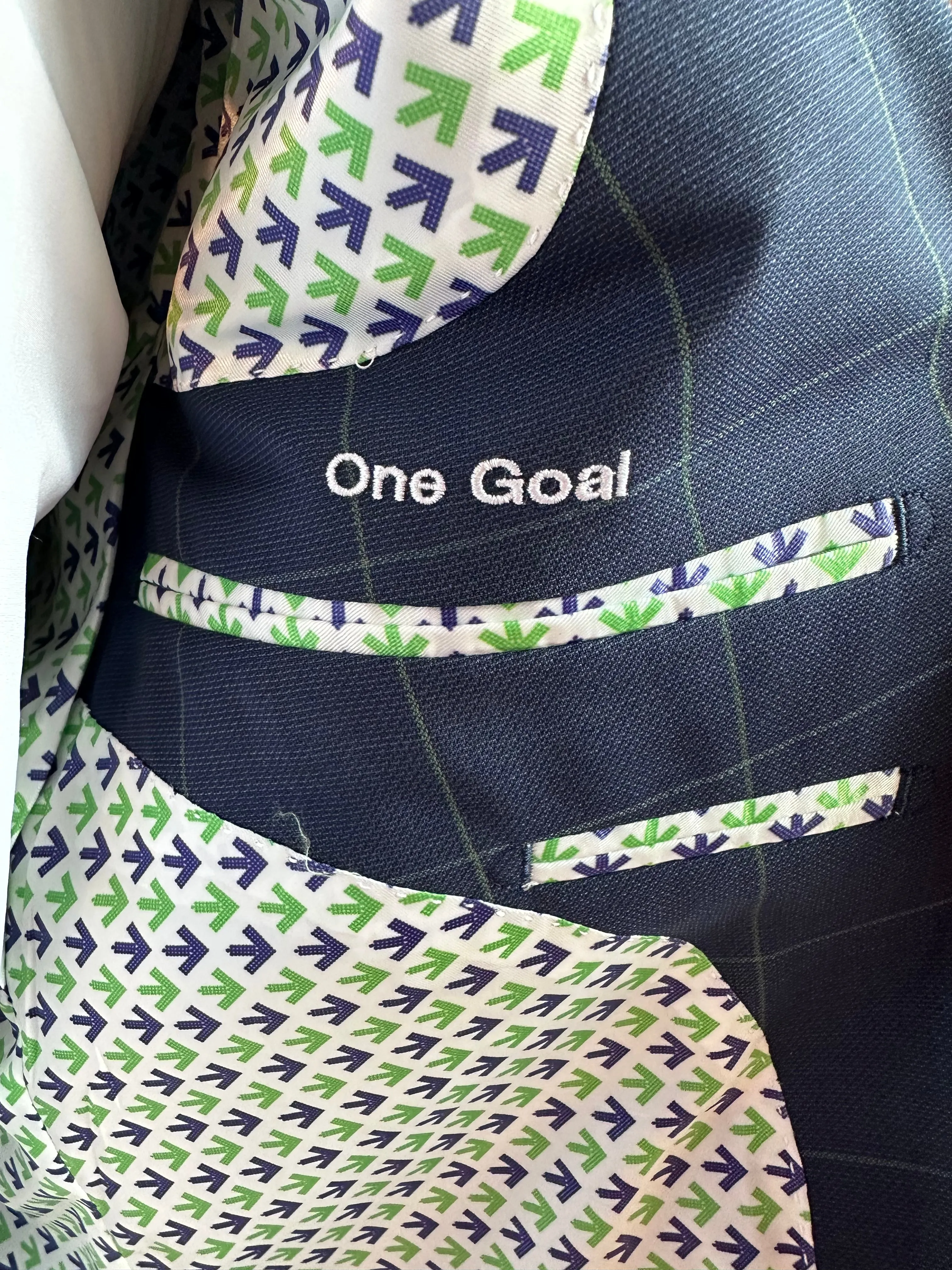 Pelotonia Navy Windowpane Blazer (Final Sale)