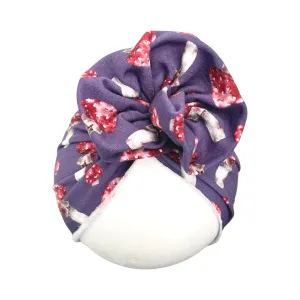 Purple Mushroom Print Baby Girl Head Wrap 6-18months