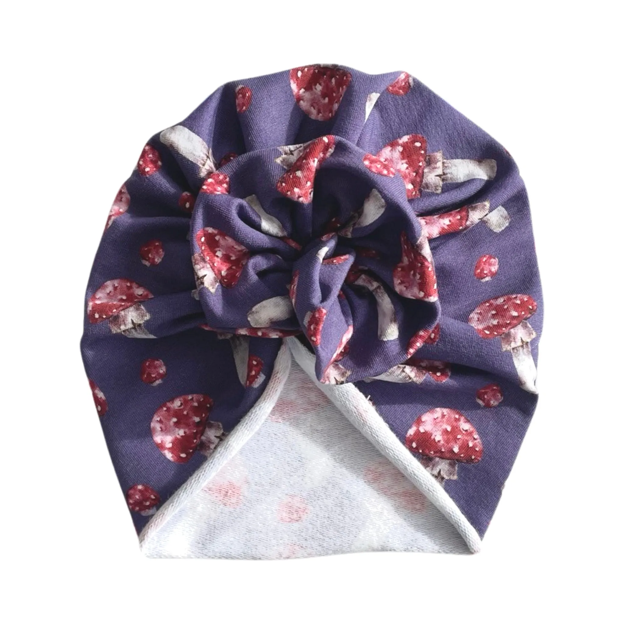 Purple Mushroom Print Baby Girl Head Wrap 6-18months