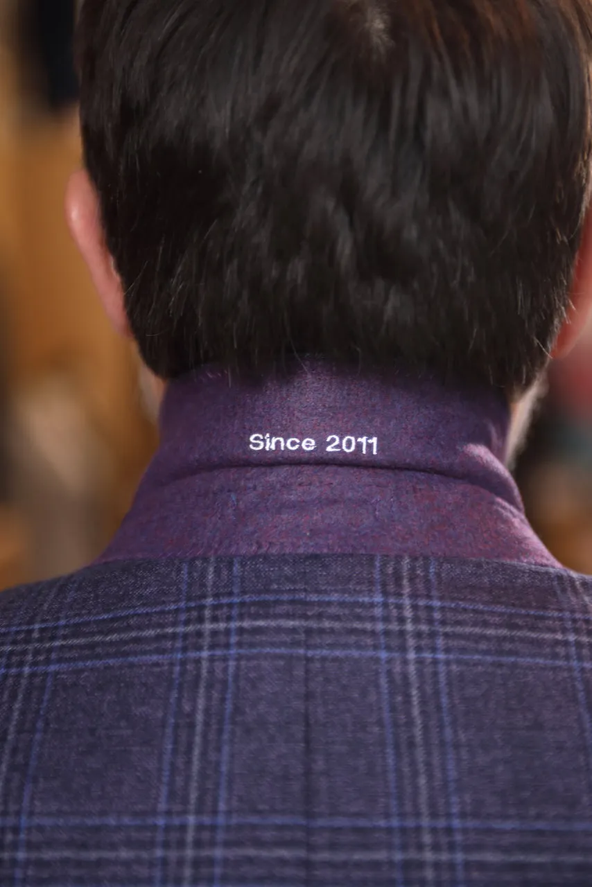 Purple with Blue Plaid Premium Blazer