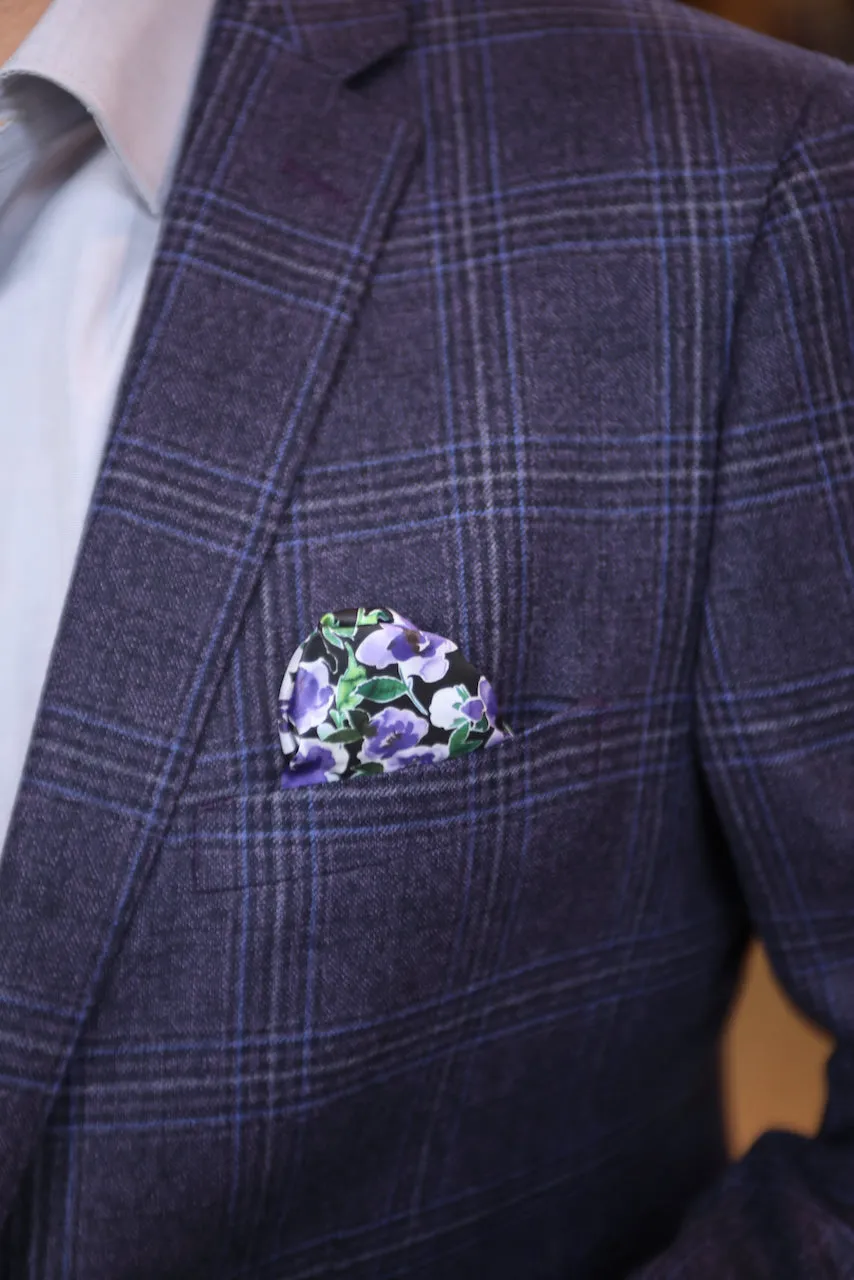 Purple with Blue Plaid Premium Blazer