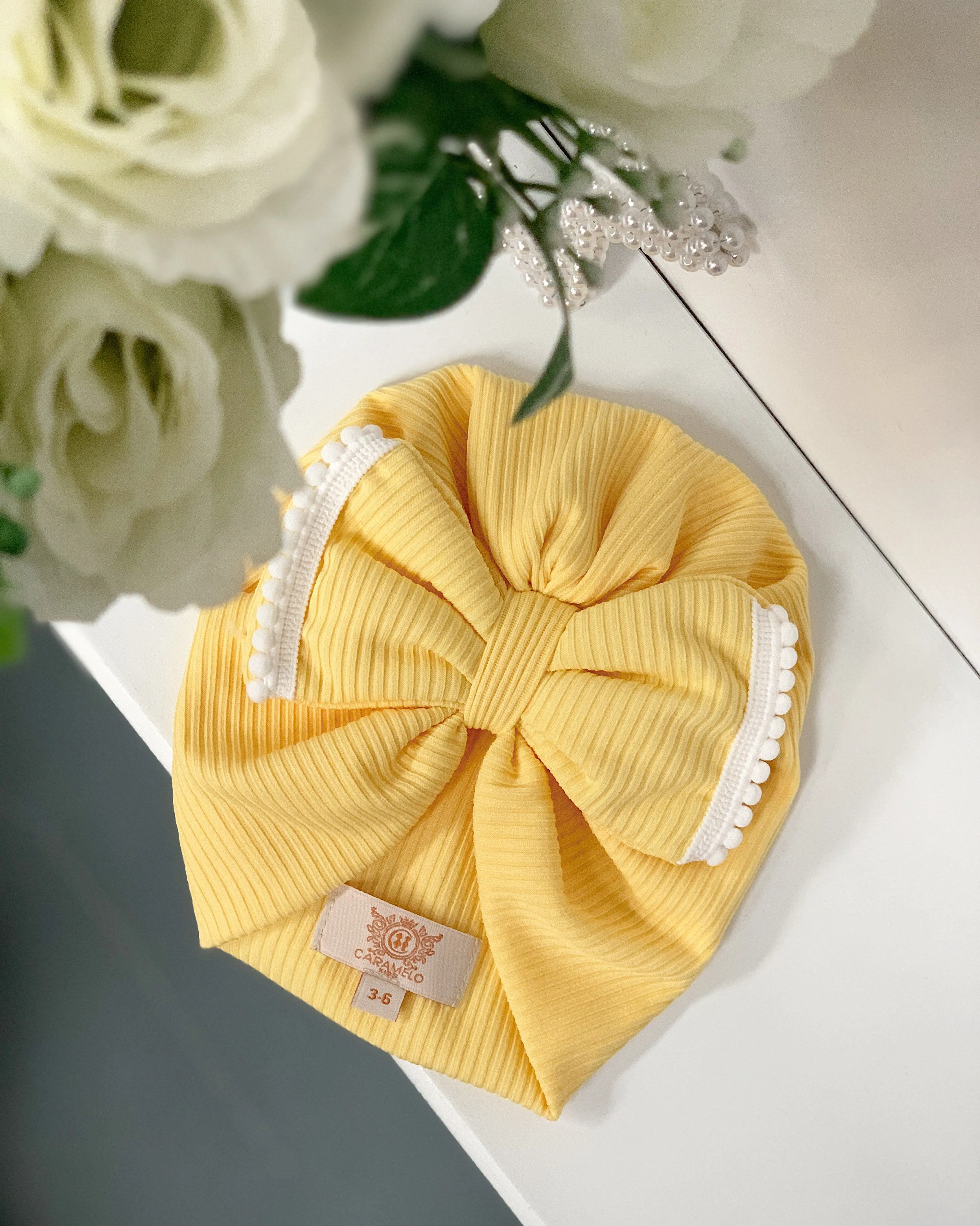 Ribbed Bow Turban