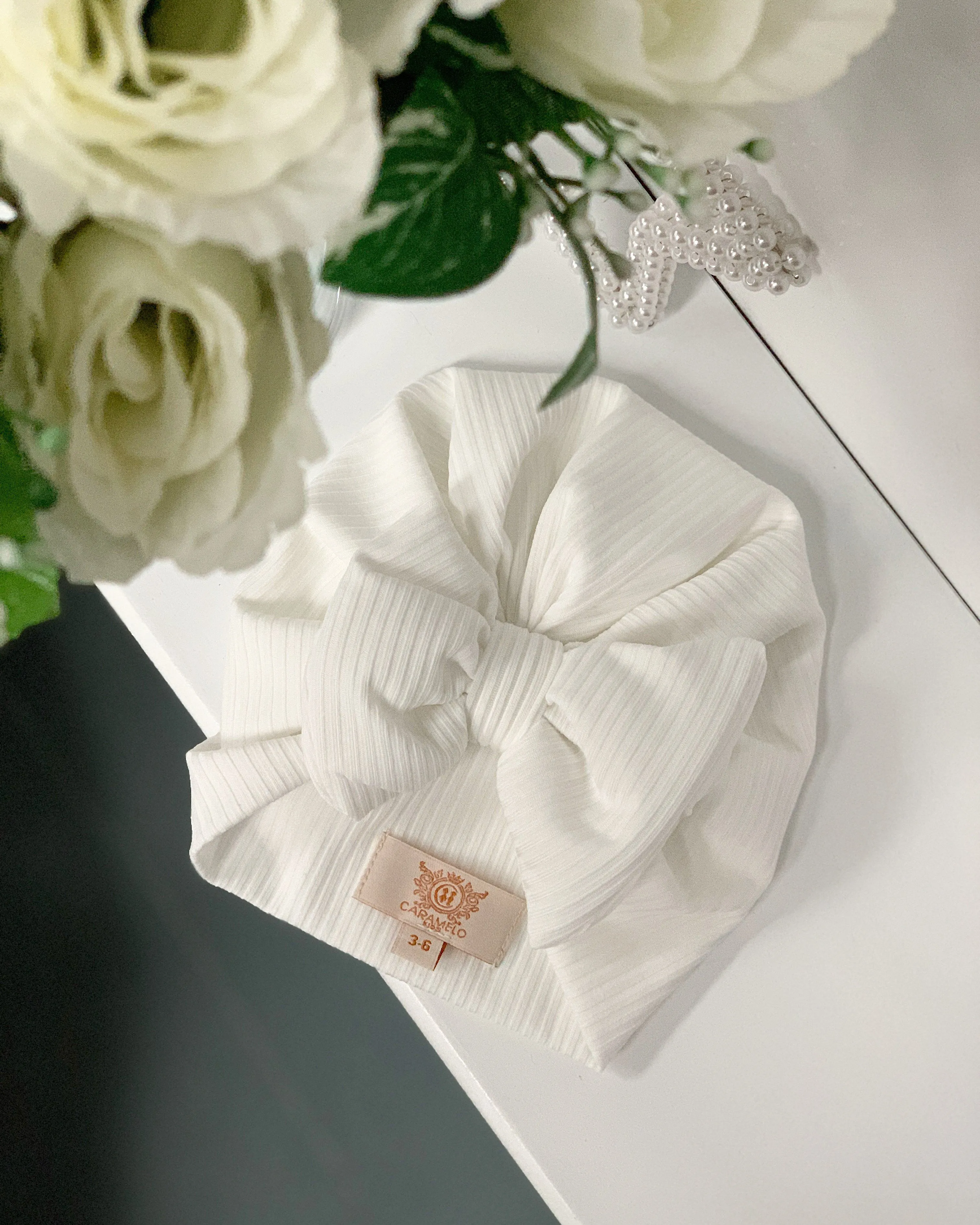 Ribbed Bow Turban