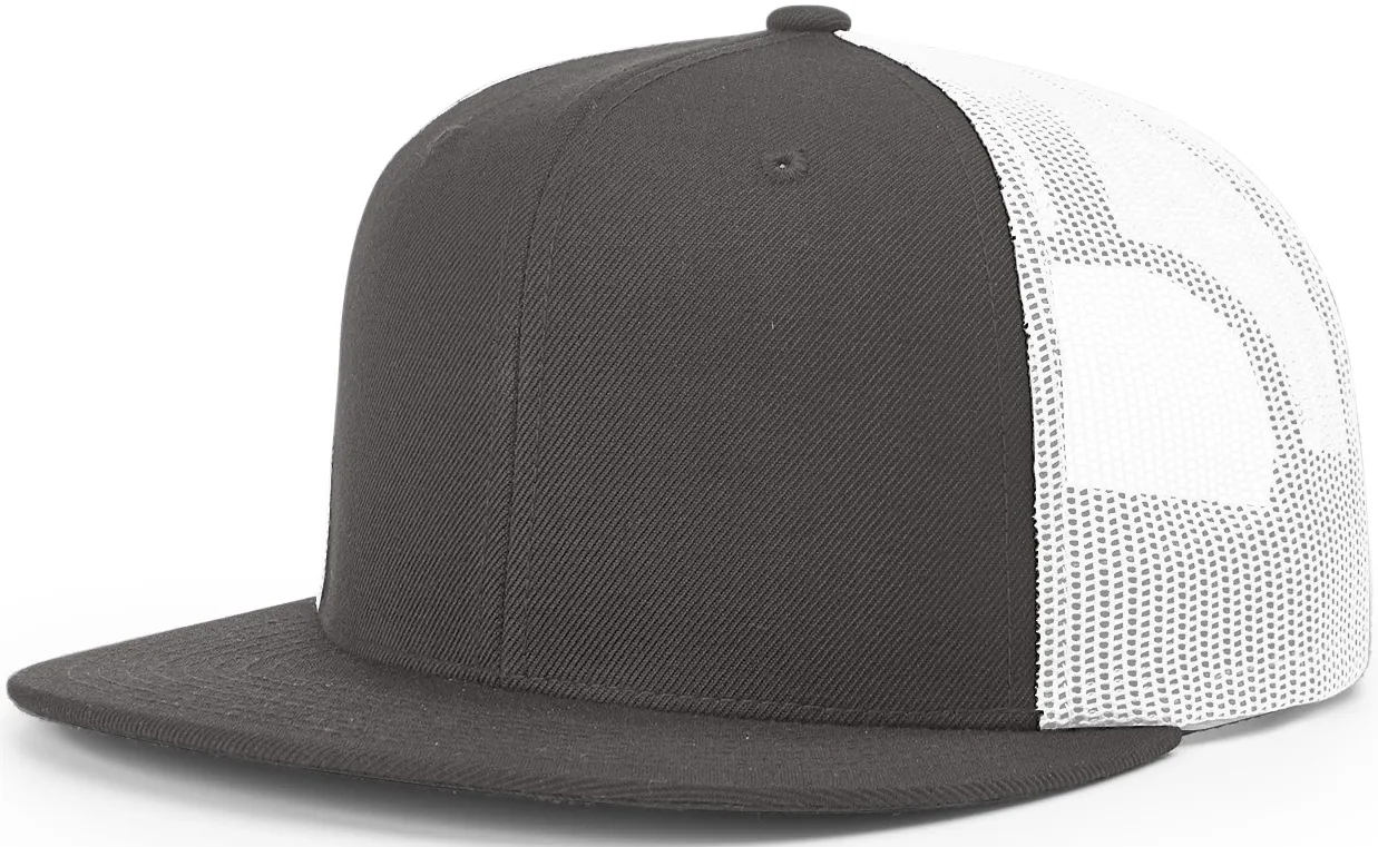 Richardson Wool Blend High Crown Mesh Back Charcoal White