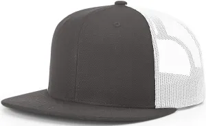 Richardson Wool Blend High Crown Mesh Back Charcoal White