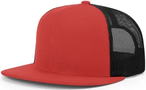 Richardson Wool Blend High Crown Mesh Back Red Black
