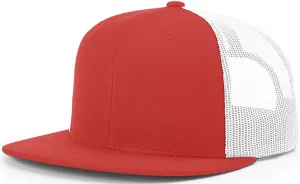 Richardson Wool Blend High Crown Mesh Back Red White