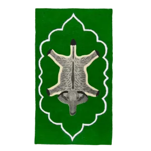 Royal Elephant Hand Tufted Wool Rug - Green