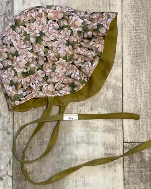 Ruffle Bonnet - Florals and Sage