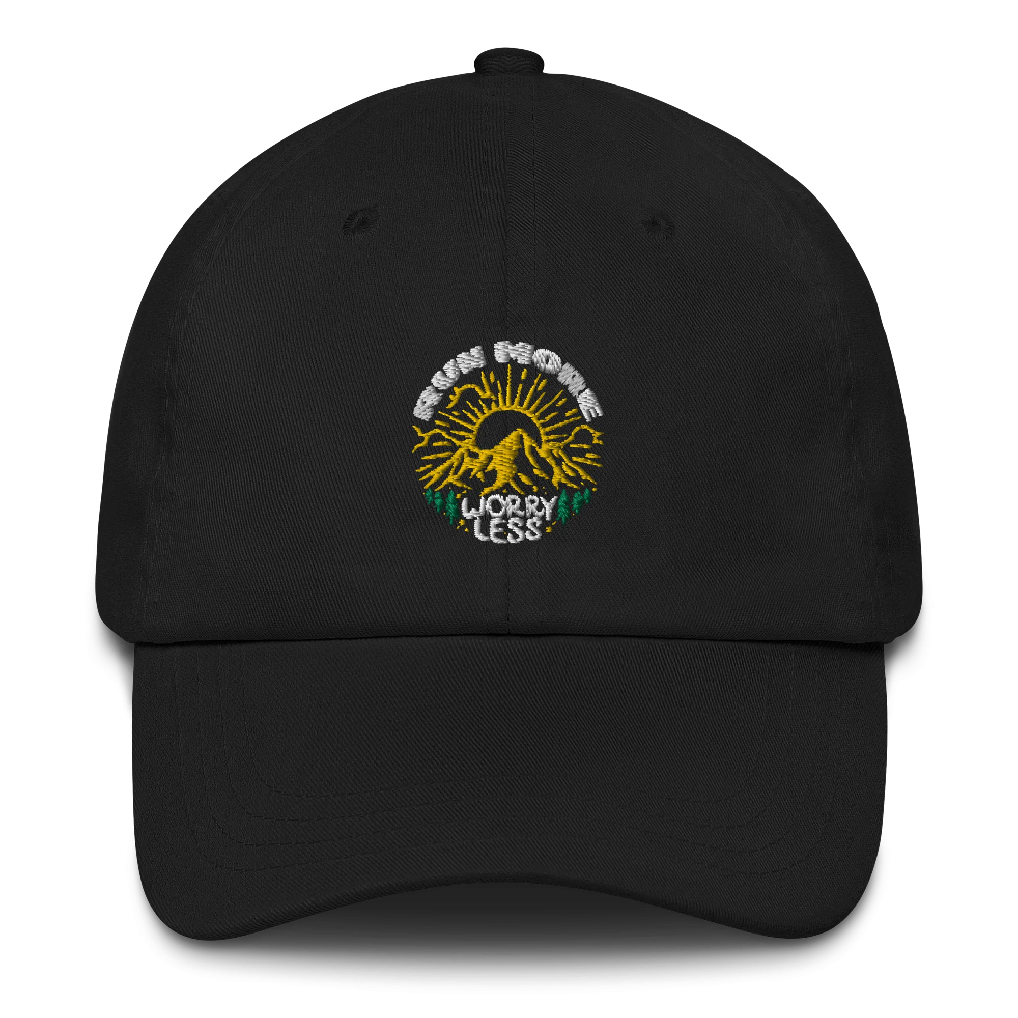 Run More Worry Less Dad Hat