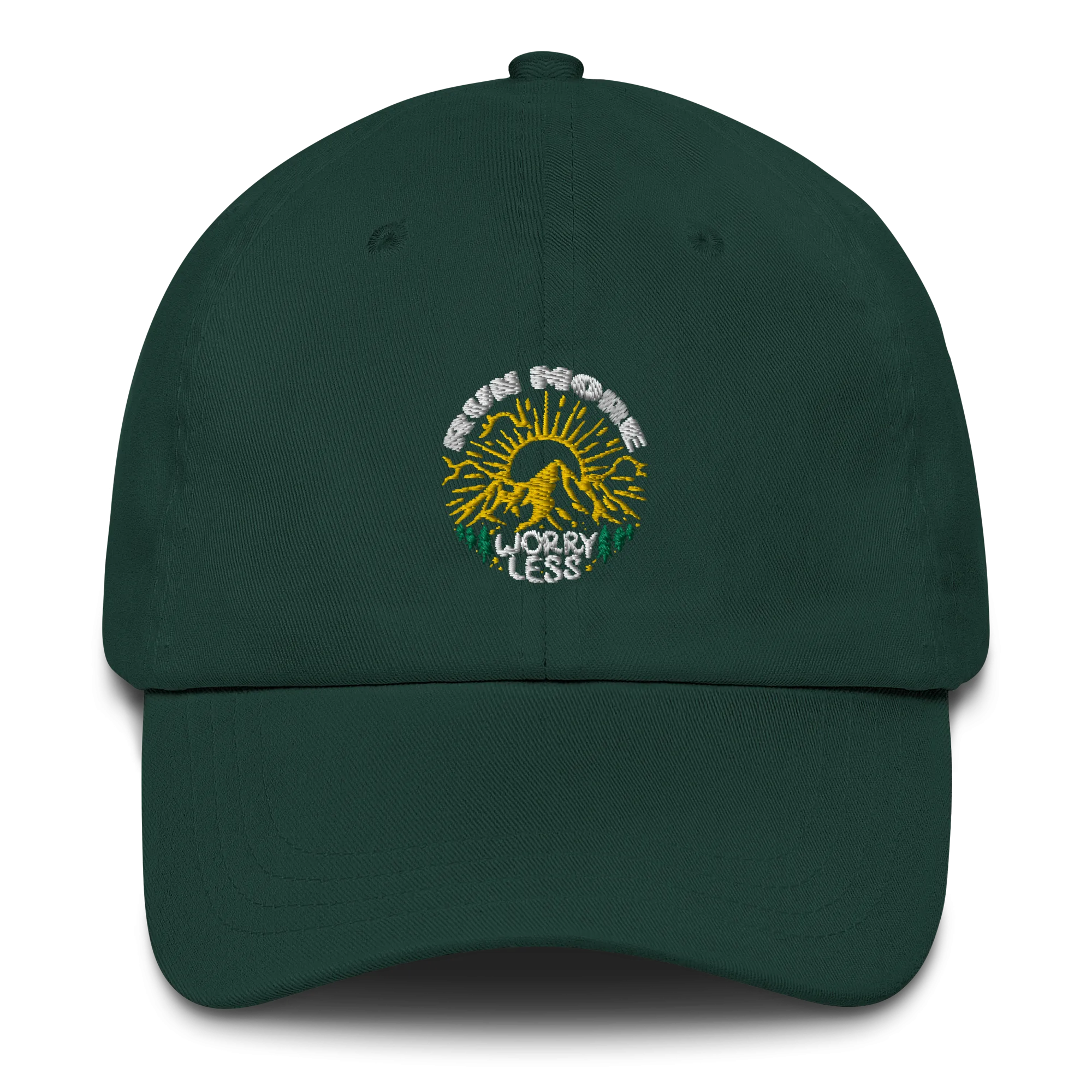 Run More Worry Less Dad Hat