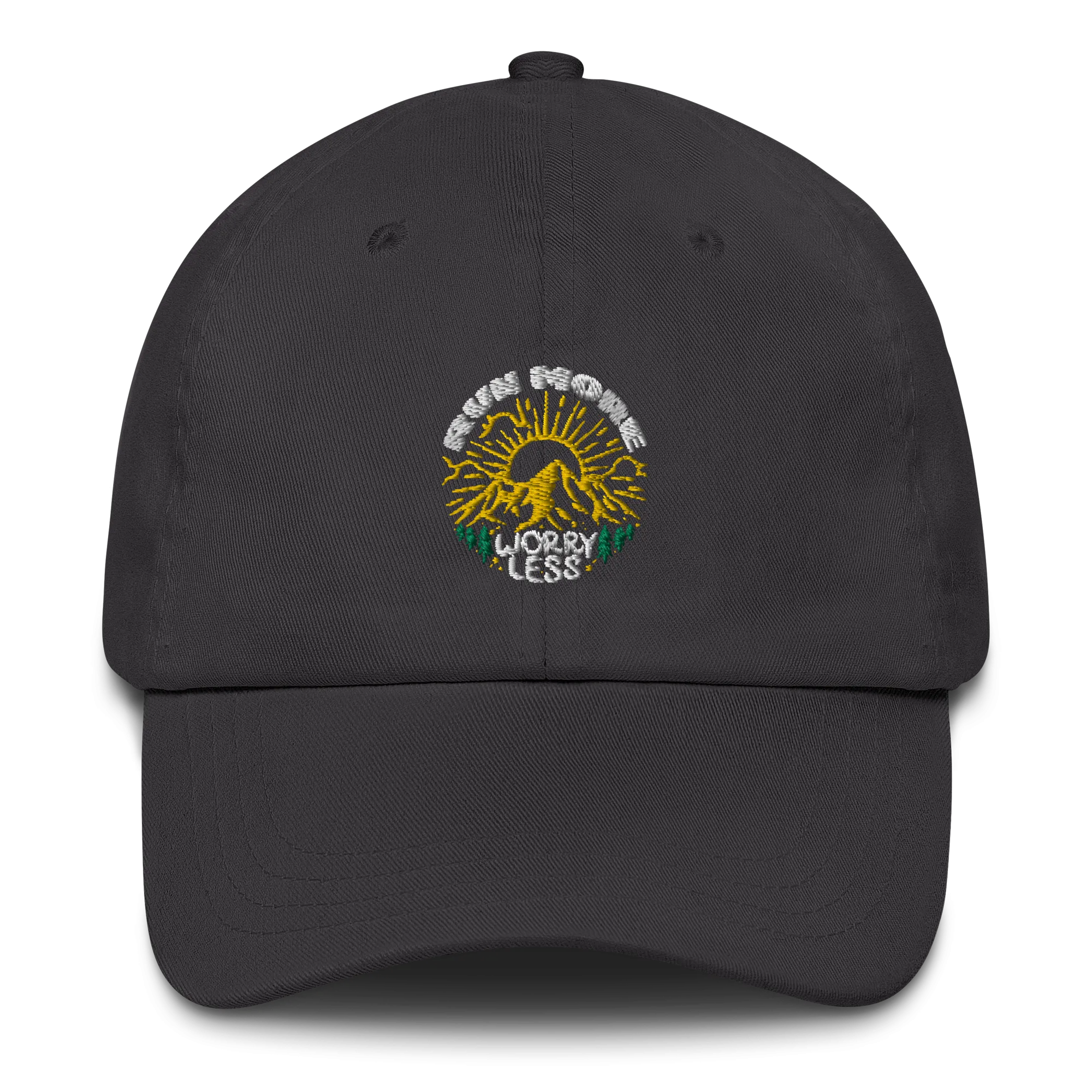 Run More Worry Less Dad Hat