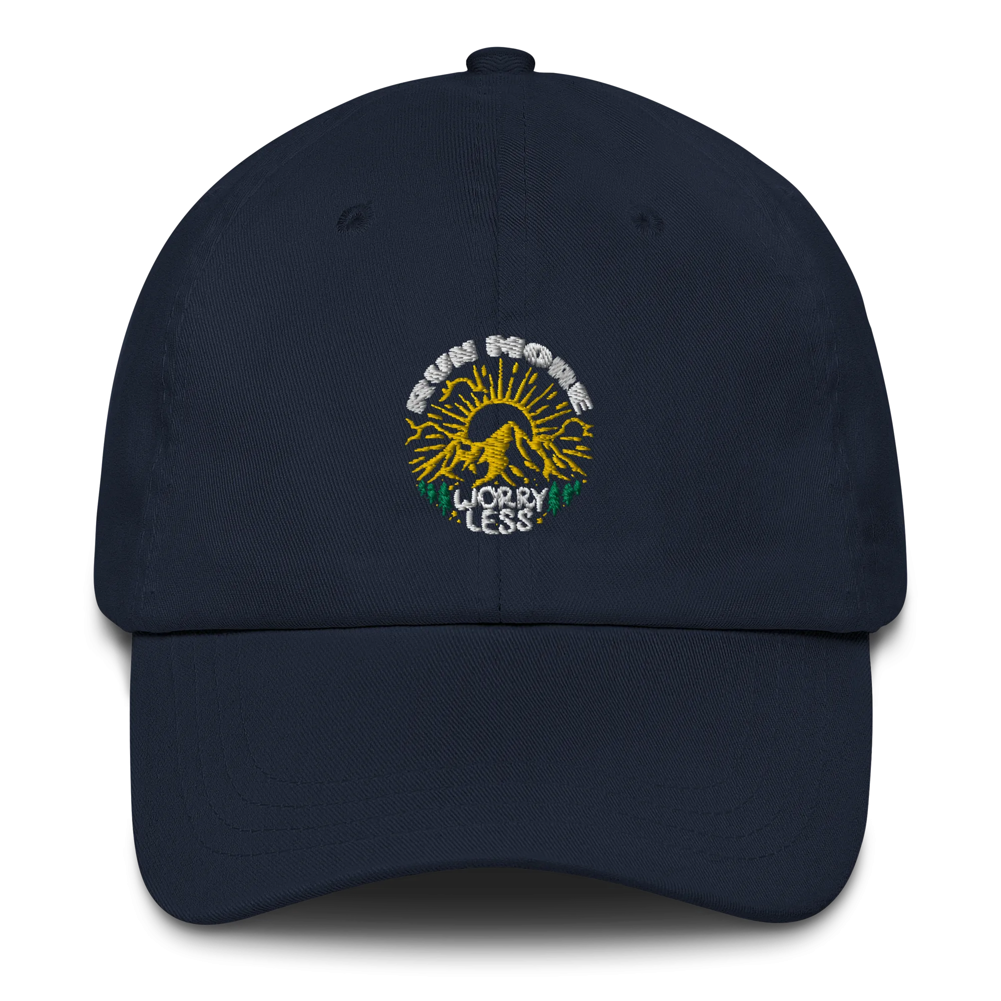 Run More Worry Less Dad Hat