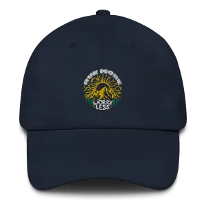 Run More Worry Less Dad Hat