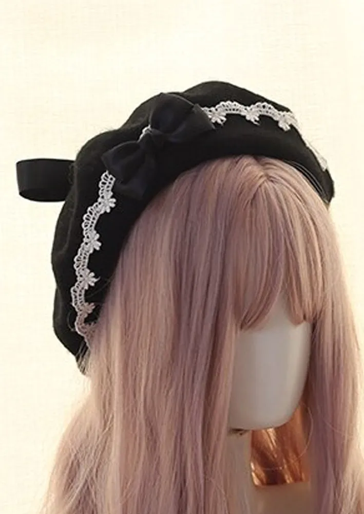 Scalloped Lace Paris Style French Beret