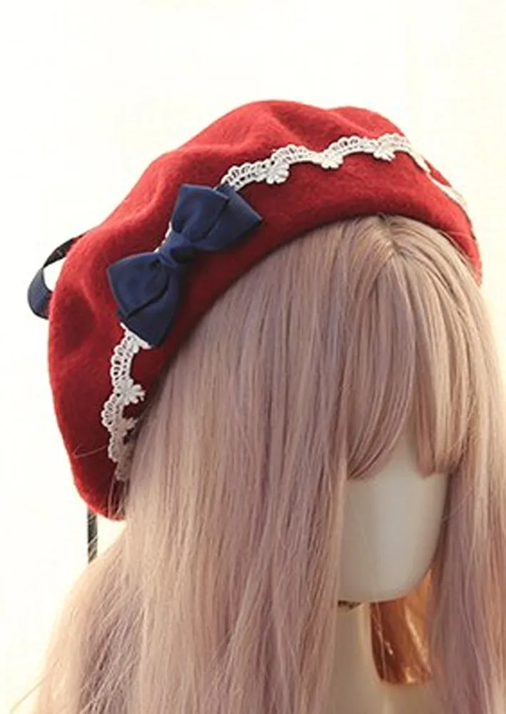 Scalloped Lace Paris Style French Beret