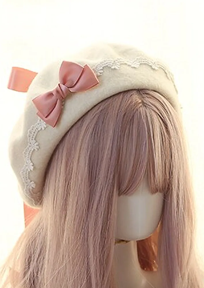Scalloped Lace Paris Style French Beret