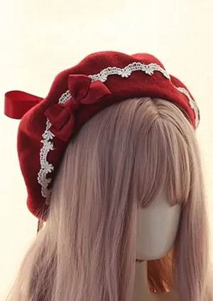 Scalloped Lace Paris Style French Beret