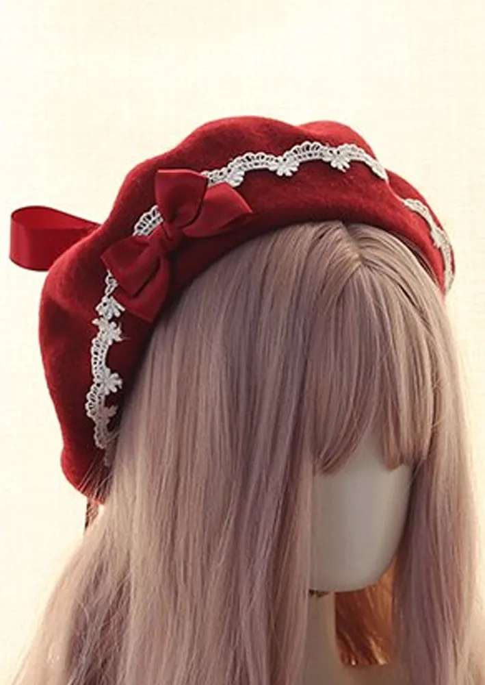 Scalloped Lace Paris Style French Beret