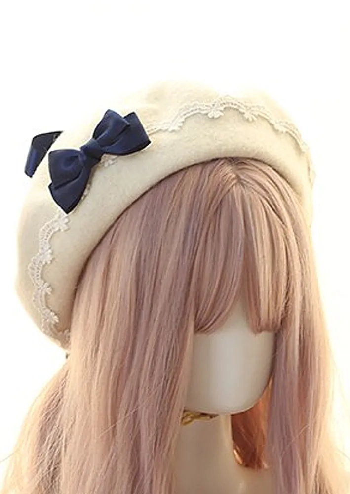 Scalloped Lace Paris Style French Beret