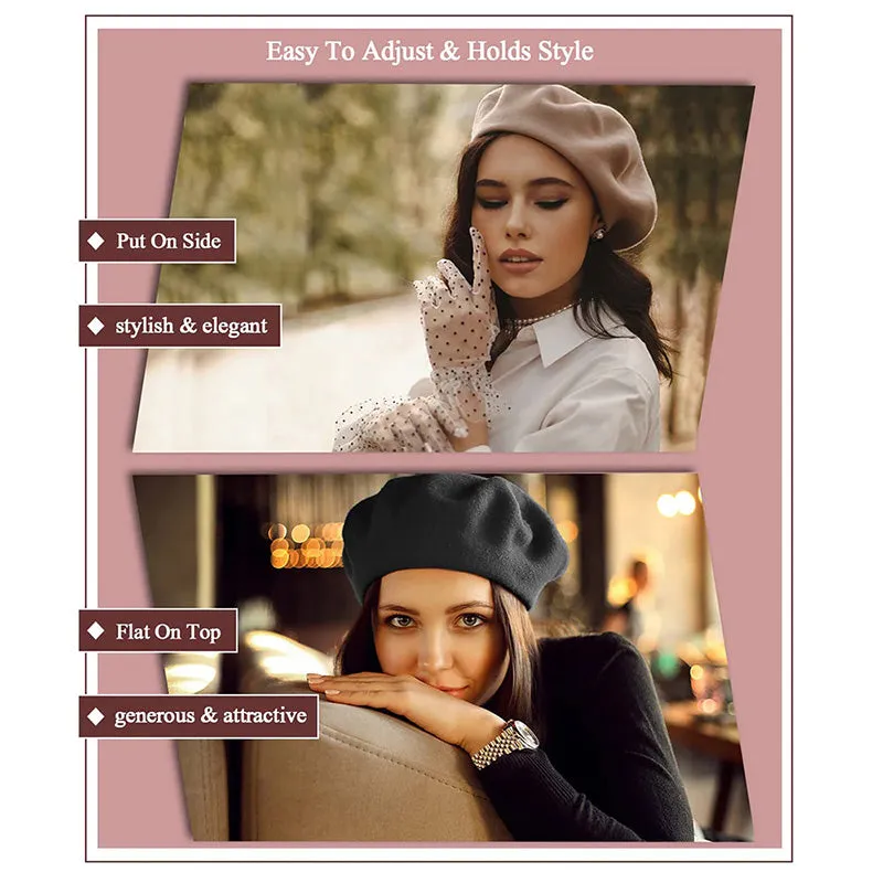 [Special Gift] Straight Short Synthetic Wigs Berets Hat for Women