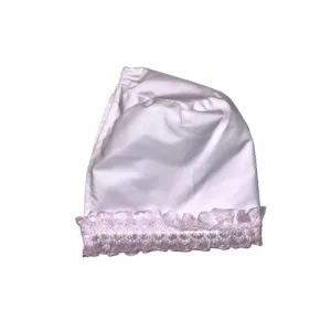 Spring Bonnets - pink or white lace
