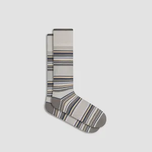 Striped Cashmere Mid-Calf Socks