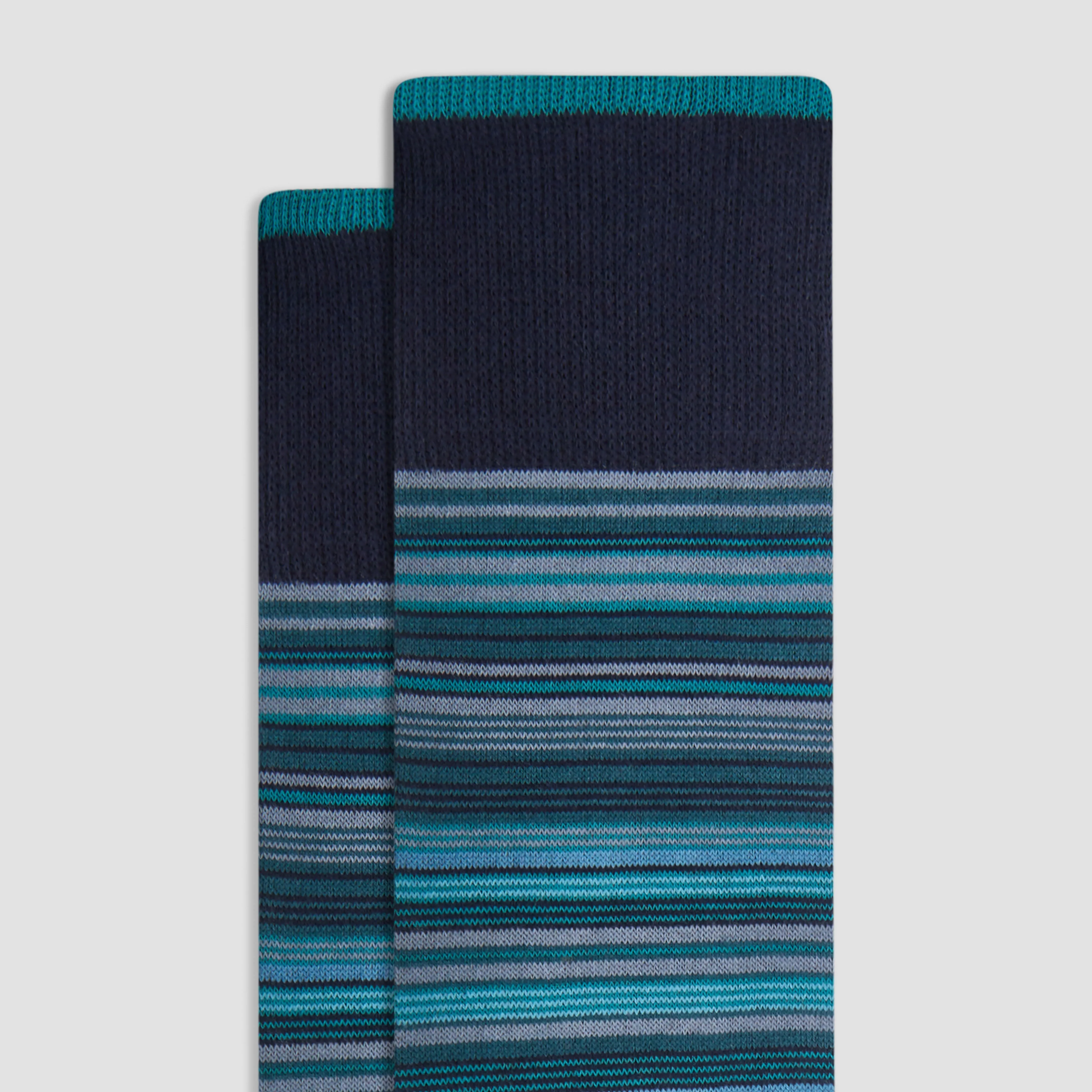 Striped Cashmere Mid-Calf Socks
