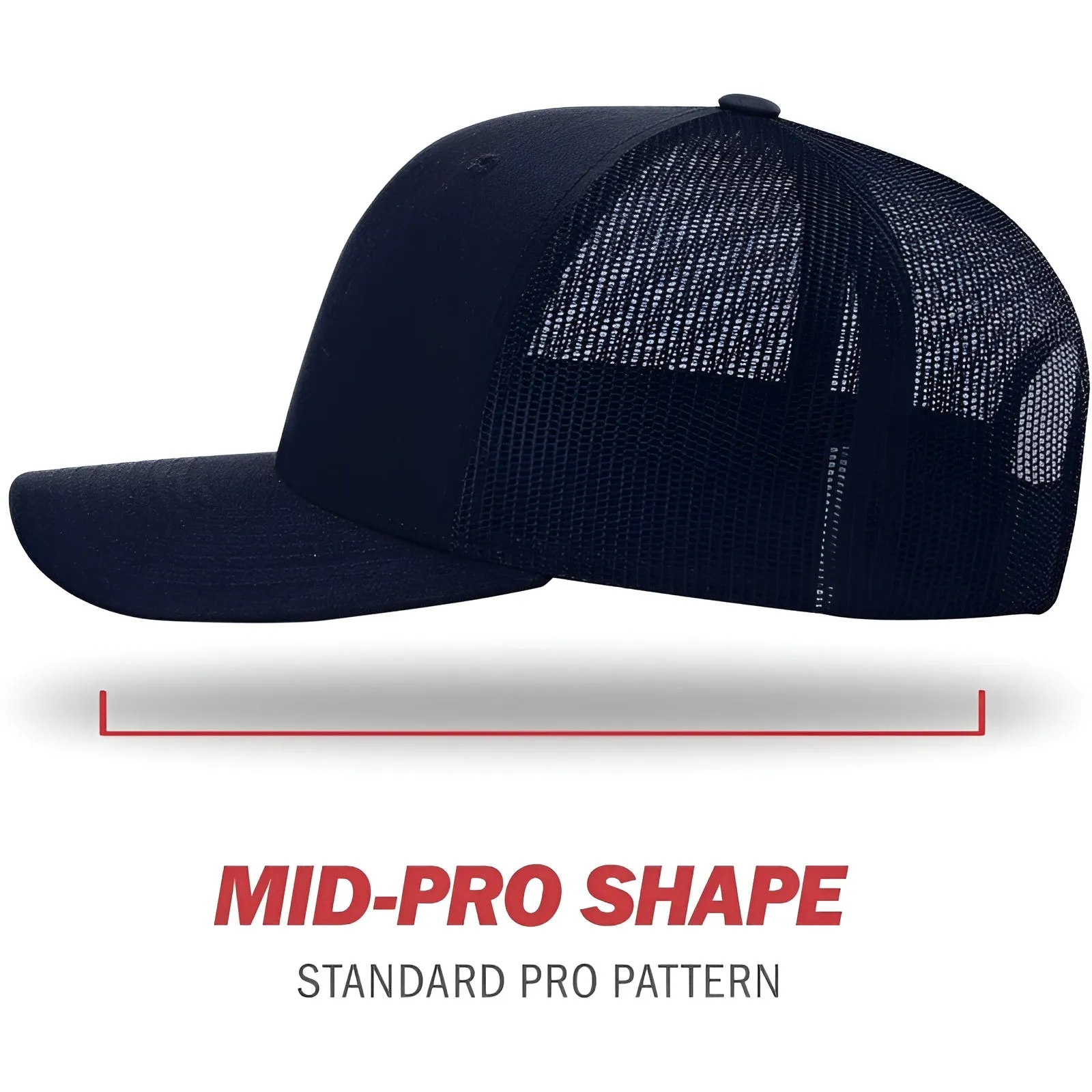Structured Snapback Trucker Cap With Mesh Back