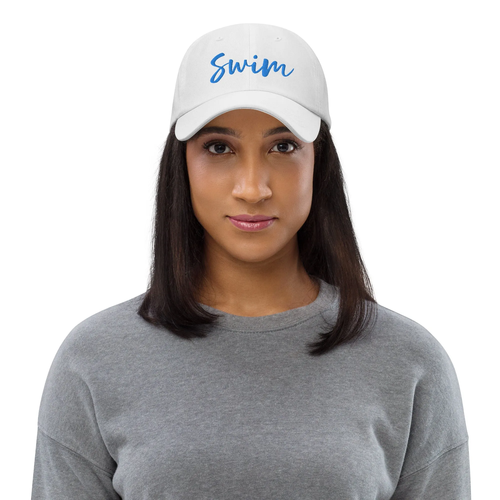 Swim Embroidered Script Baseball Cap