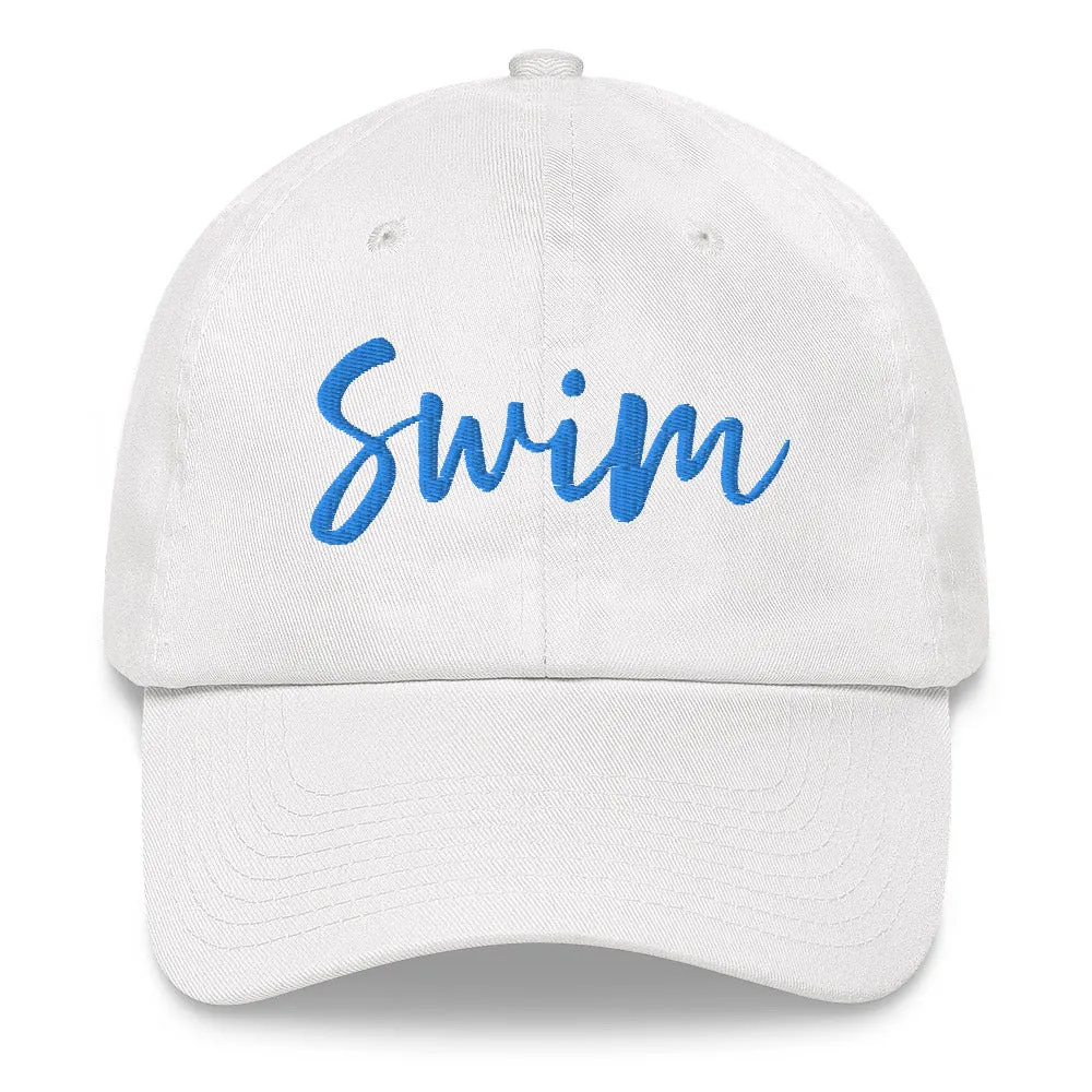 Swim Embroidered Script Baseball Cap