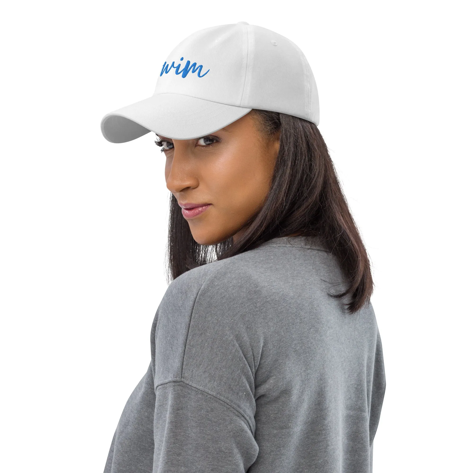Swim Embroidered Script Baseball Cap