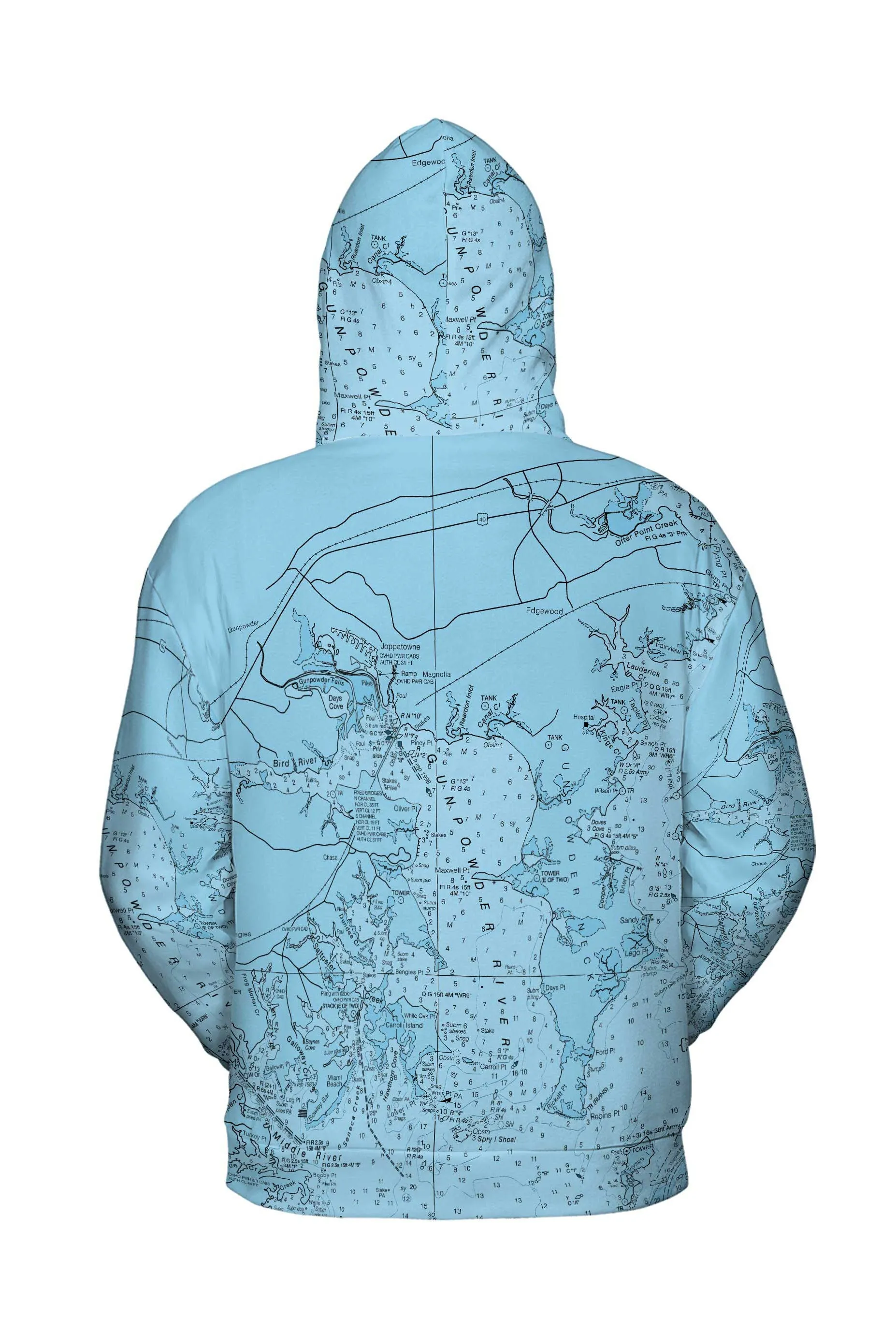 The Gunpowder River Blues Lightweight Hoodie Sweatshirt