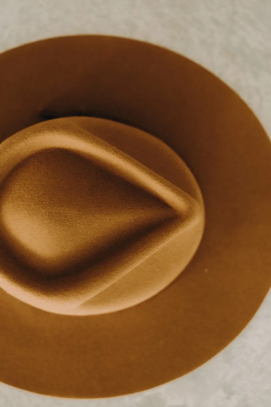 The River Teardrop Fedora by West Von - Honey Ginger