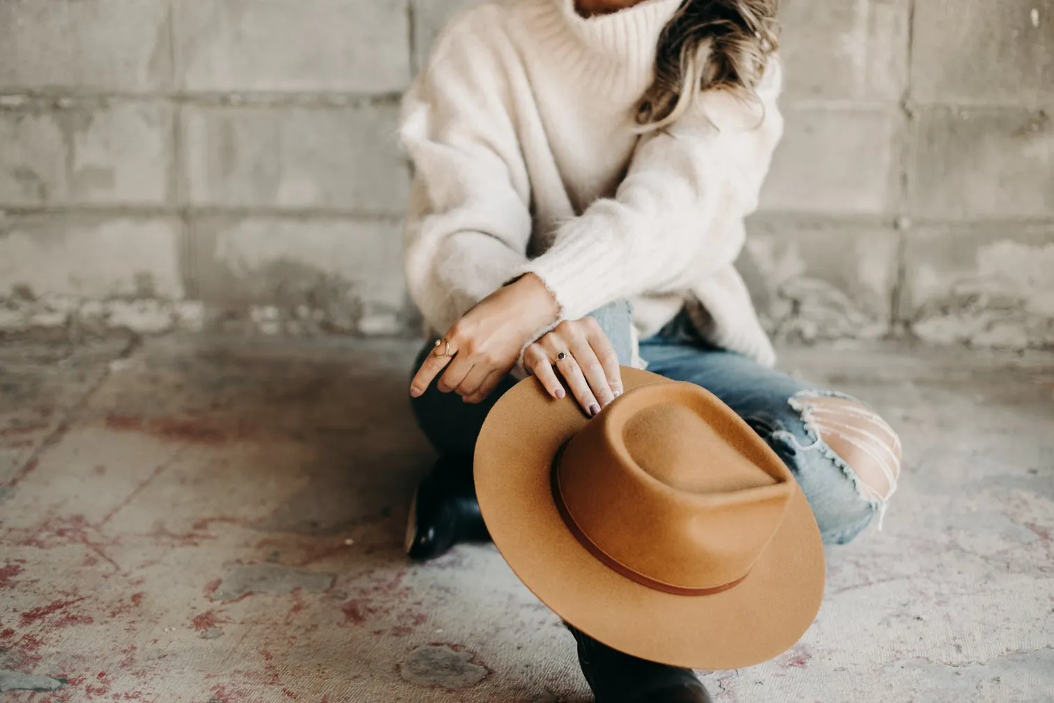 The River Teardrop Fedora by West Von - Honey Ginger