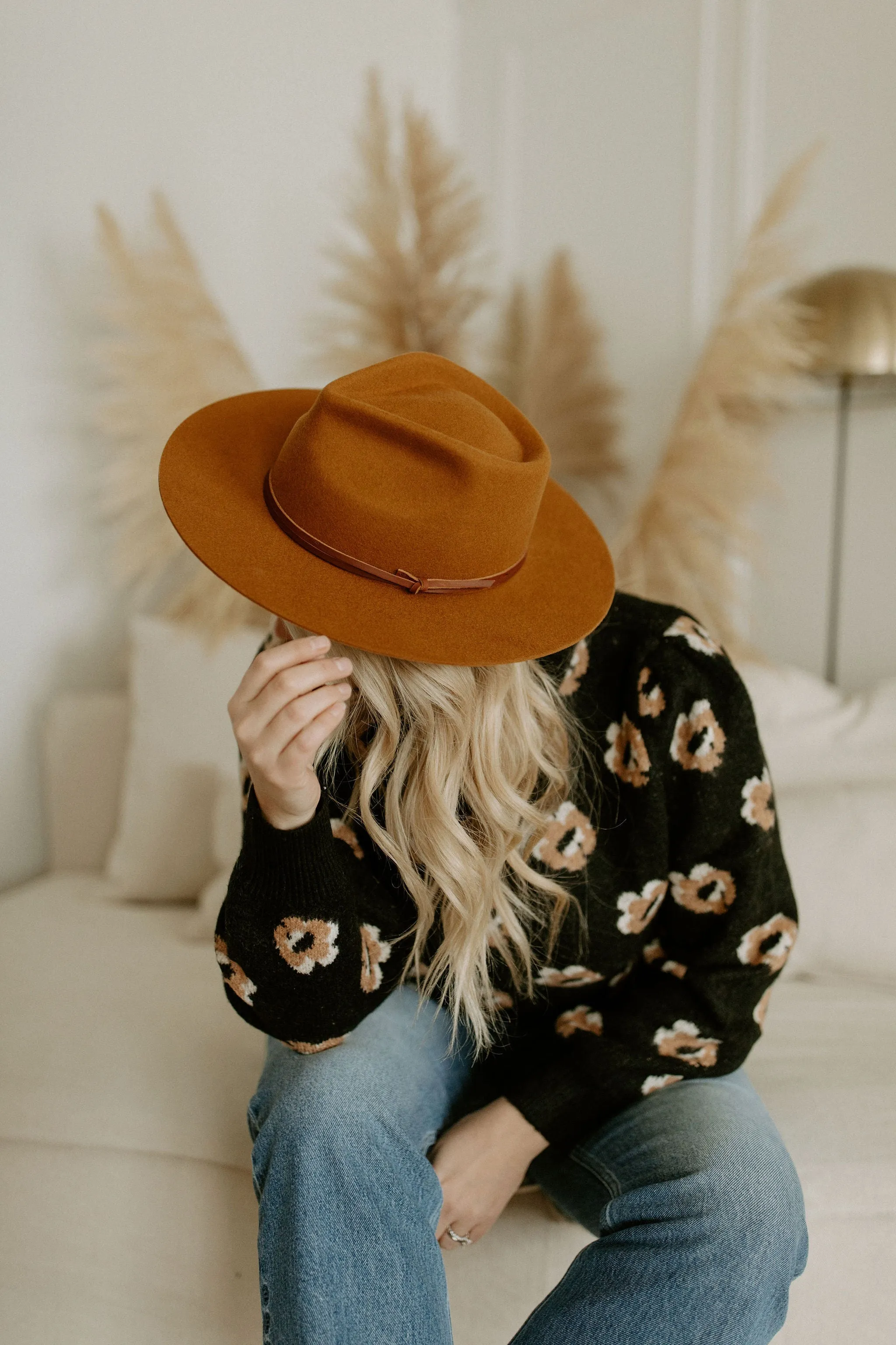 The River Teardrop Fedora by West Von - Honey Ginger