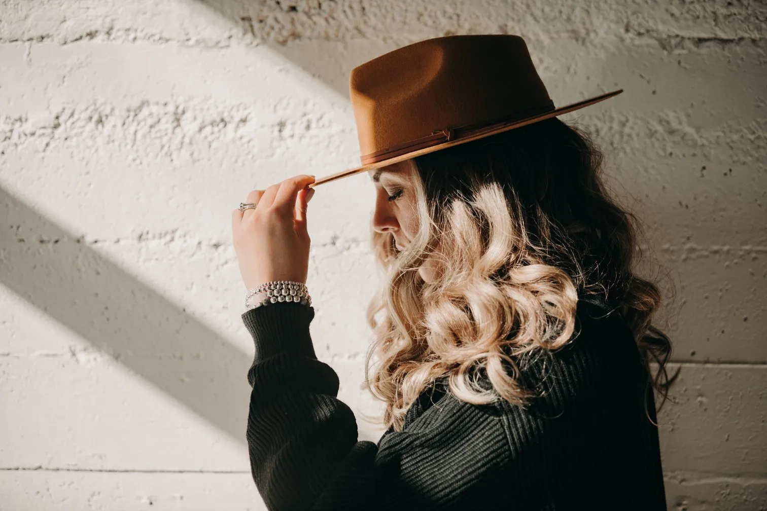 The River Teardrop Fedora by West Von - Honey Ginger