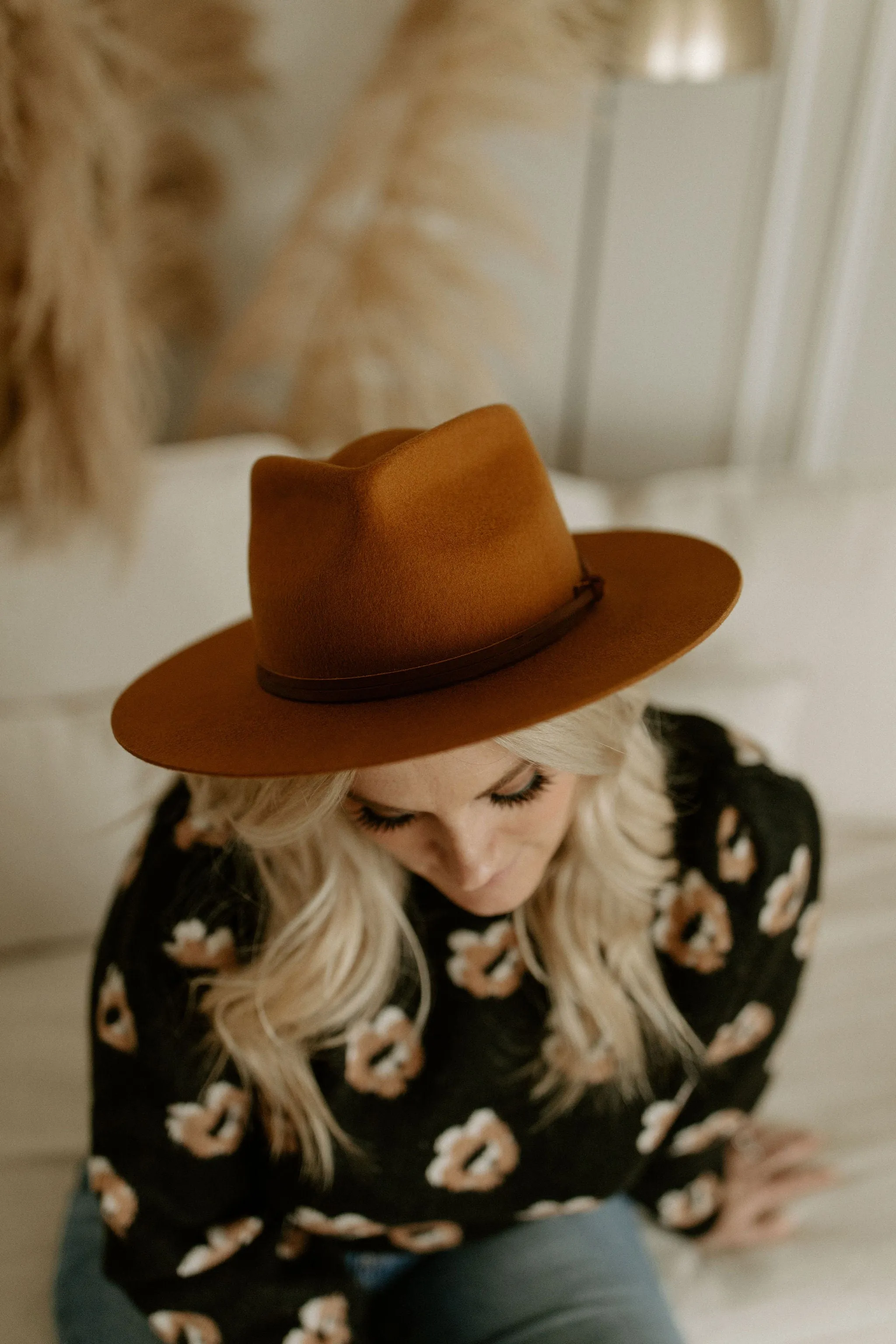 The River Teardrop Fedora by West Von - Honey Ginger