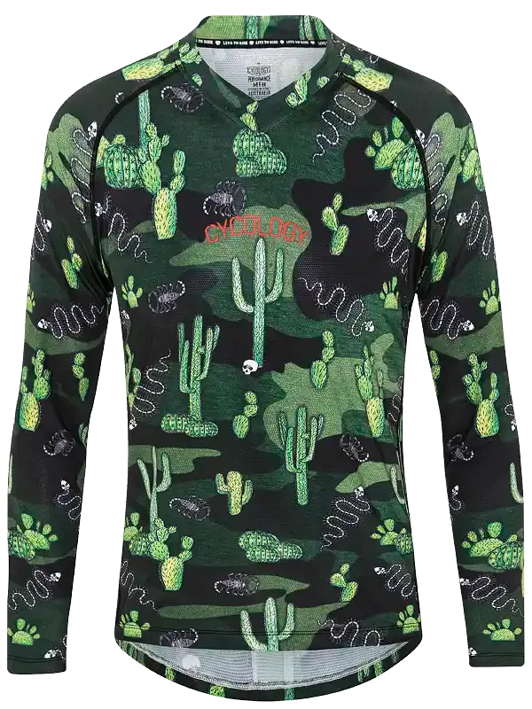 Totally Cactus Men's Long Sleeve MTB Jersey