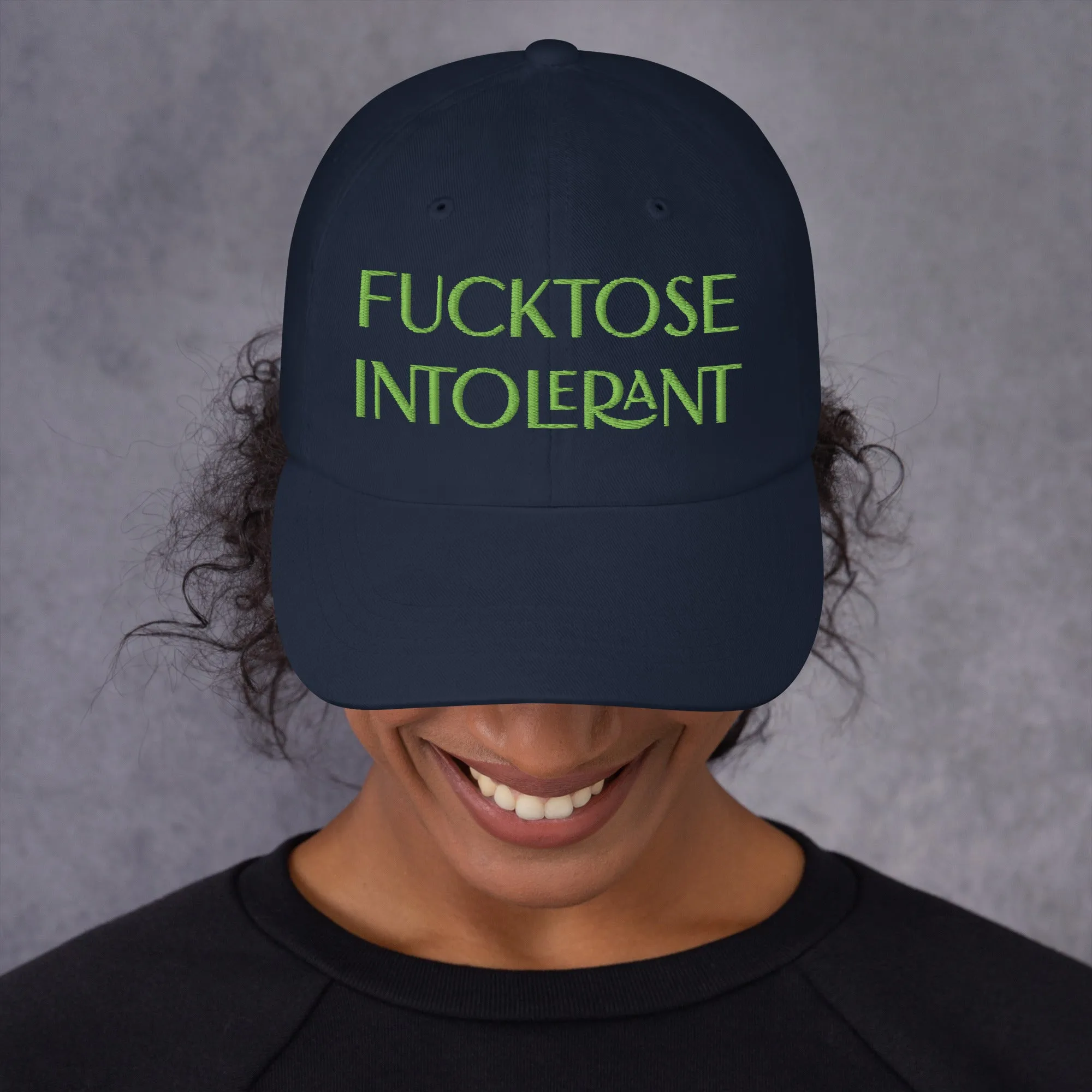 *ucktose Intolerant Dad Hat (Green Stitch)