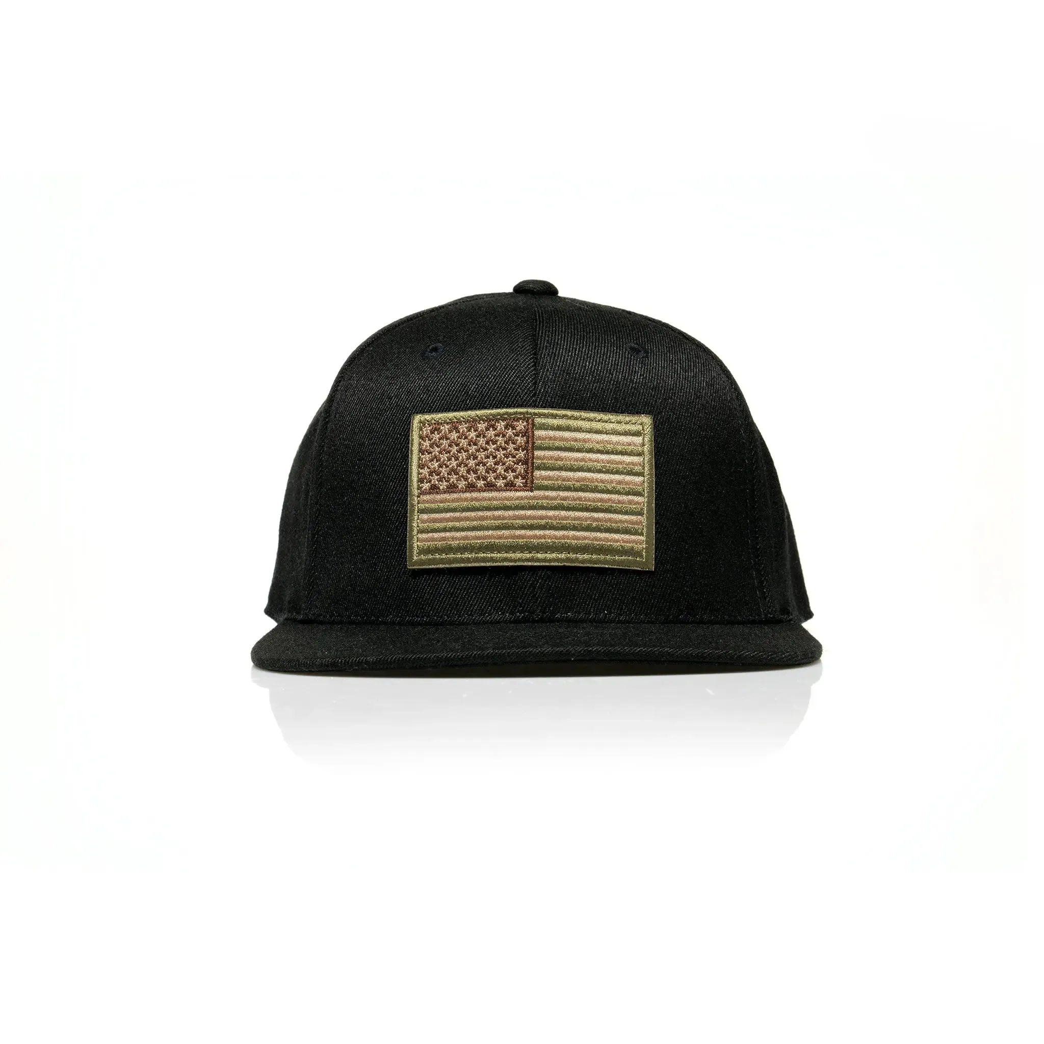 USA Tan Flag Patch Flexfit 110