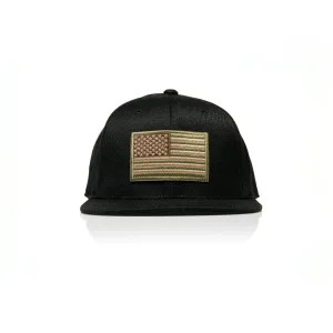 USA Tan Flag Patch Flexfit 110