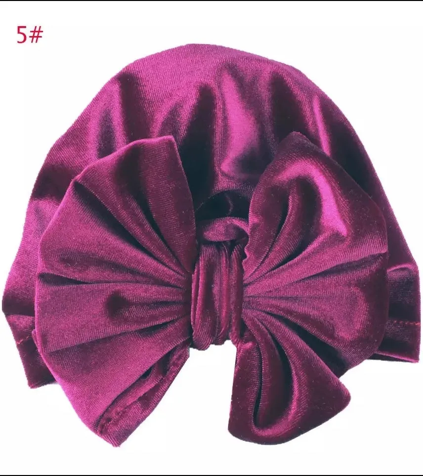 Velvet Bow Turbans