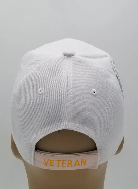 Vietnam Veteran U.S. Marine Corps Hat, United States Marines White Baseball Cap, Officially Licensed