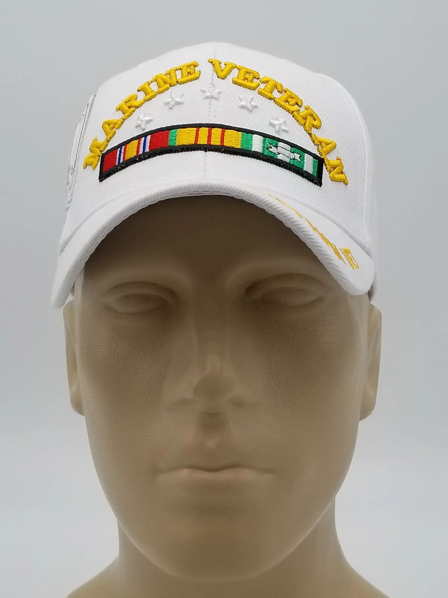 Vietnam Veteran U.S. Marine Corps Hat, United States Marines White Baseball Cap, Officially Licensed