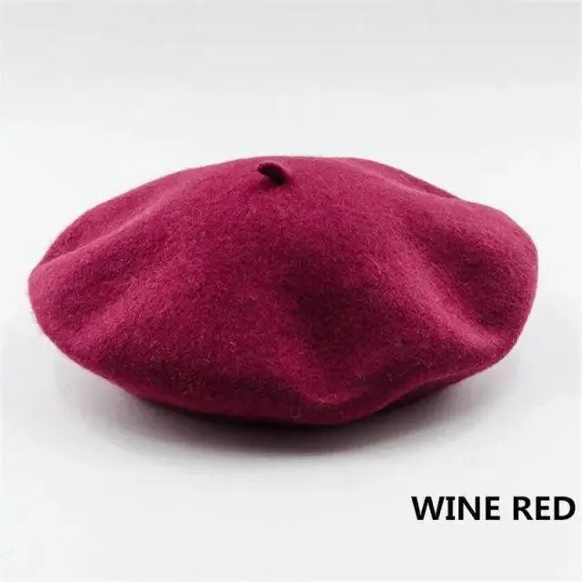 Vintage Beret Hat Flat Cap For Women Retro Classic Style Wool Beret Caps Modern Women Hats