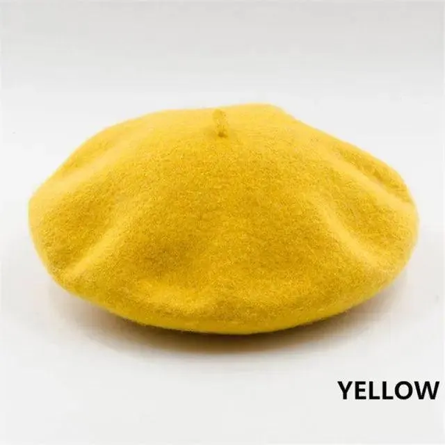 Vintage Beret Hat Flat Cap For Women Retro Classic Style Wool Beret Caps Modern Women Hats