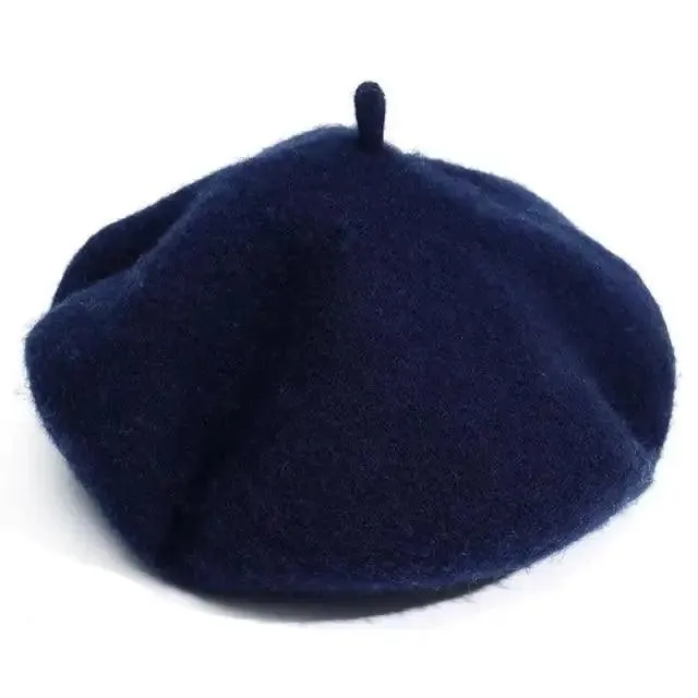 Vintage Beret Hat Flat Cap For Women Retro Classic Style Wool Beret Caps Modern Women Hats
