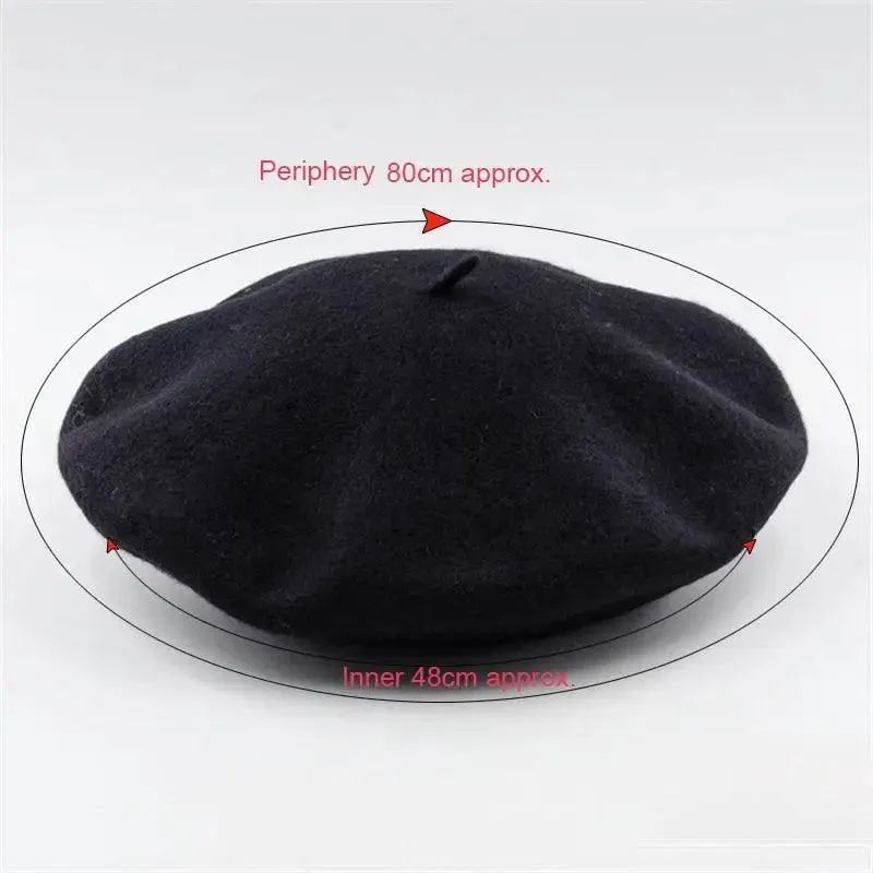 Vintage Beret Hat Flat Cap For Women Retro Classic Style Wool Beret Caps Modern Women Hats
